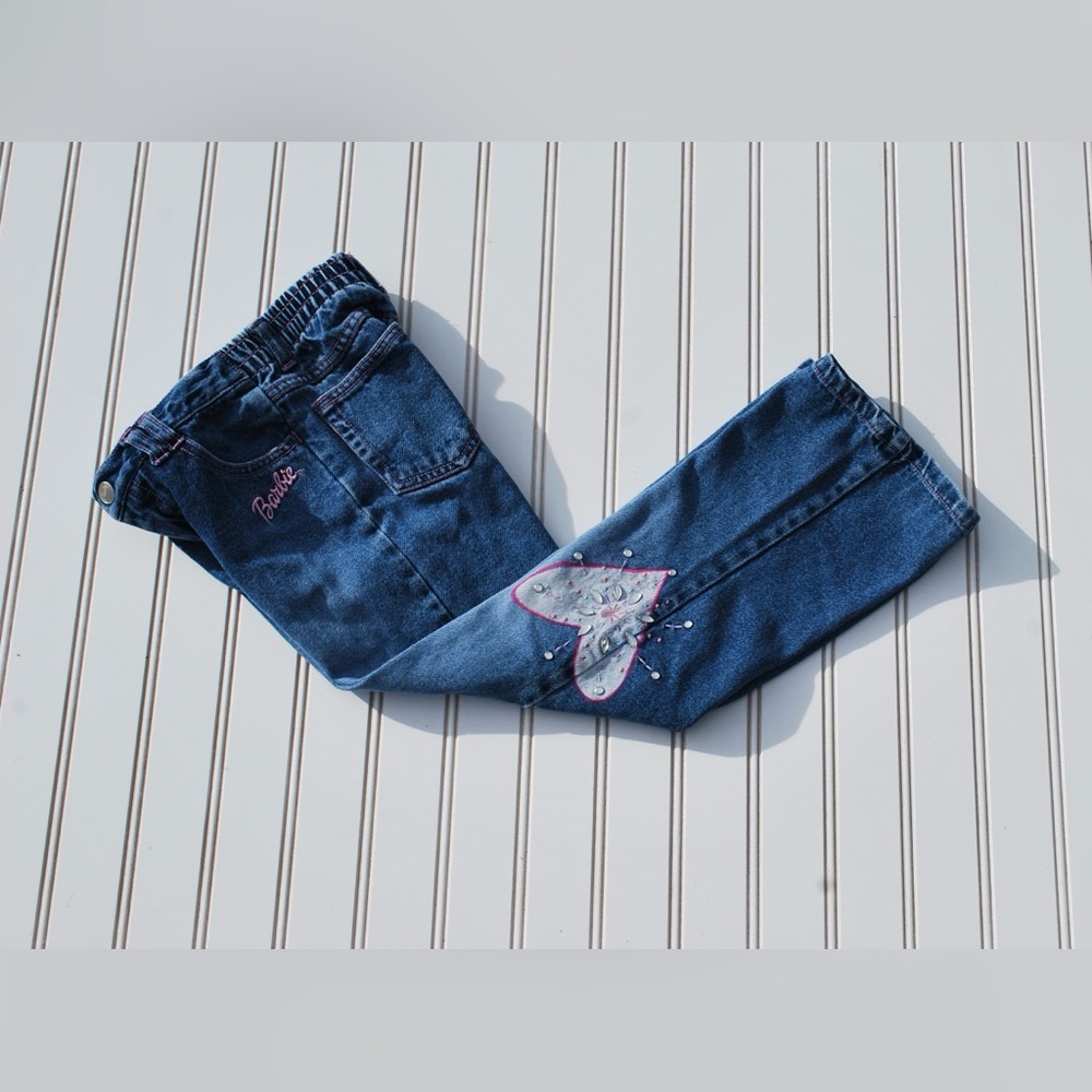 Vintage 2002 Barbie Avenue Blue Jeans with Rhinestone accents Girls Size 6 - Picture 7 of 13